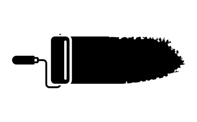 Paint roller icon isolated on white background