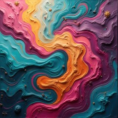 Abstract colorful swirls