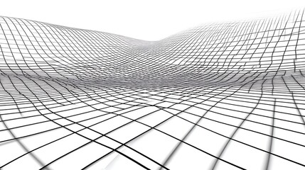 Abstract Gridded Surface Undulating Wave Pattern