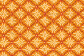 Autumn Themed Geometric Pattern with Leaf Motifs in Warm Tones | ideal for seasonal décor, textiles, and digital backgrounds. | High Resolution Plus Printable