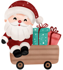 santa claus with gifts