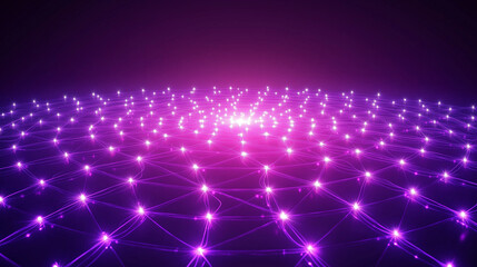 Obraz premium Abstract purple network representing career connections
