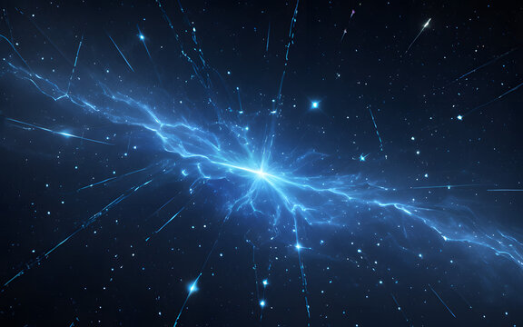 A glowing rift in space revealing alternate constellations