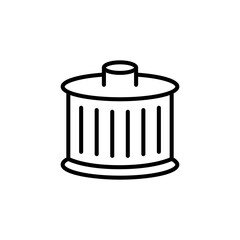 Car service line icon. Car filter simple pictogram. Auto Repair Shop vector sign. Car Parts Design. Vehicle repair garage and Service Graphic. Basic automotive symbol on white background.