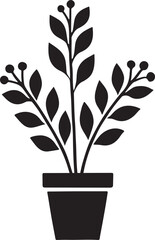 Plant Silhouette Vector Illustration Design