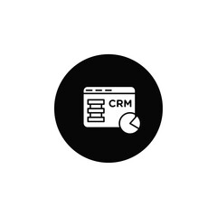 CRM icon Vector flat thin line illustration