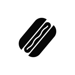 Hot dog icon Vector flat thin line illustration