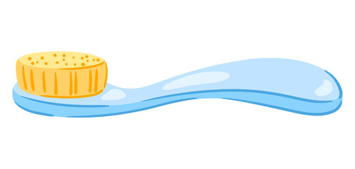 Illustration of toothbrush. Personal hygiene and self care item.