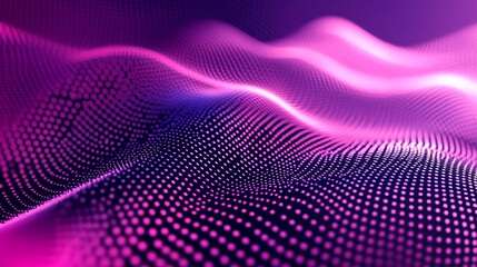 A conceptual design with a purple background and a glowing purple and pink circle, emphasizing modern abstract art.