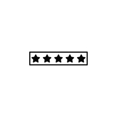 Review star icon Vector flat thin line illustration