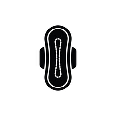 Sanitary pad icon Vector flat thin line illustration