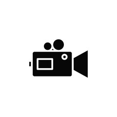 Video camera icon Vector flat thin line illustration