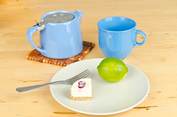 white cheesecake with strawberry