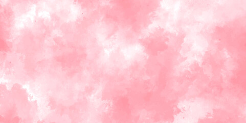 Soft pink watercolor background for your design, Aquarelle painted paper template texture background banner, Pastel pink watercolor design with digital painted for template.