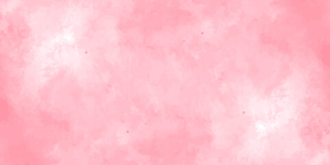 Soft pink watercolor background for your design, Aquarelle painted paper template texture background banner, Pastel pink watercolor design with digital painted for template.