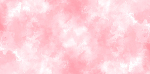 Soft pink watercolor background for your design, Aquarelle painted paper template texture background banner, Pastel pink watercolor design with digital painted for template.