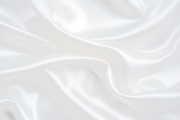 Luxurious smooth white silk  fabric texture png overlay effect, transparent background