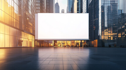 Blank Billboard Mockup  Modern Cityscape  Urban Advertising  Large Format Display