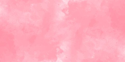 Soft pink watercolor background for your design, Aquarelle painted paper template texture background banner, Pastel pink watercolor design with digital painted for template.