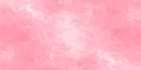Soft pink watercolor background for your design, Aquarelle painted paper template texture background banner, Pastel pink watercolor design with digital painted for template.