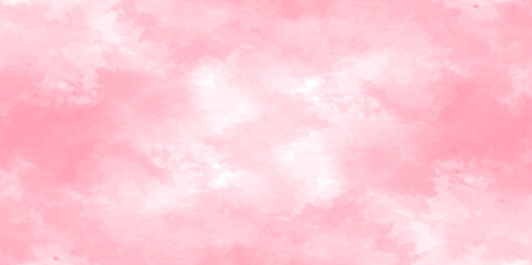 Soft pink watercolor background for your design, Aquarelle painted paper template texture background banner, Pastel pink watercolor design with digital painted for template.