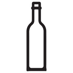 Wine Bottle Silhouette Vector Illustration Design