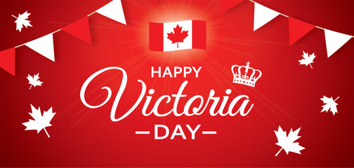 VICTORIA DAY GREETING CARD OR BACKGROUND. VECTOR ILLUSTRATION - 7