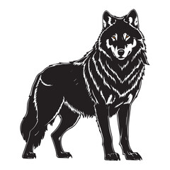 Creative black and white animal vector 