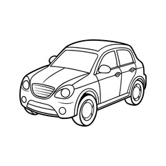 car coloring page vector design