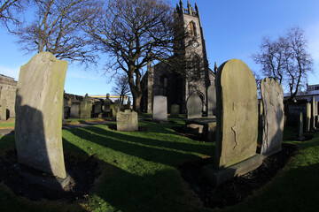 Saint Clements Church and churchyard - Arberdeen harbour - Scotland - UK