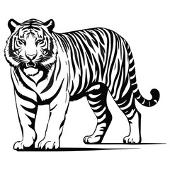 Creative black and white animal vector 