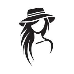 stylish hair silhouette of a woman or girl