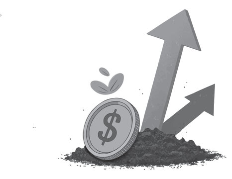 recommend clip art: Dollar price increase silhouette icon. Exchange rate. Vector