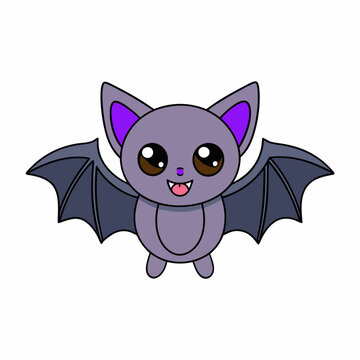 recommend clip art: Cute Bat Clipart: Adorable Cartoon Bat Illustration