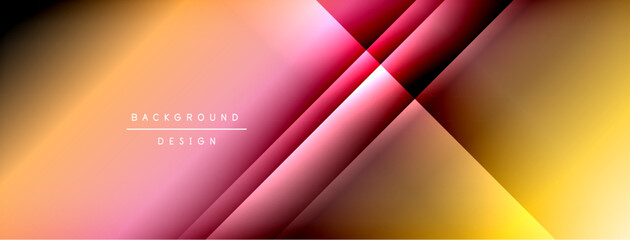 Colorful gradient with lines made of shadow and light. Creative background