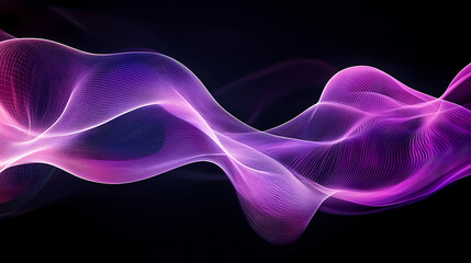 Ethereal dance of purple and pink waves generative ai. Etherea. Illustration