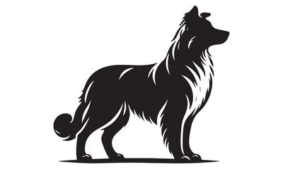 Isolated black horse silhouette vector illustration on white background