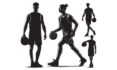 Silhouette vector illustration of dancing couple