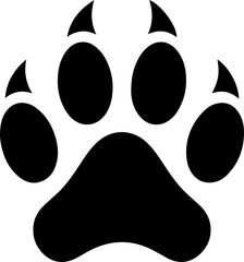 Big Cat Paw Print Silhouette Vector Illustration Design © Creative Image  
