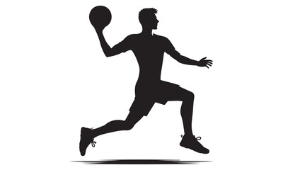 Silhouette of a Running Athlete in Action