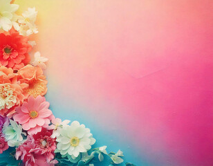 Naklejka premium Soft and Bright Floral Background Featuring Gerbera Blossoms in Spring Colors