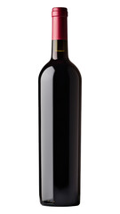 PNG Photo of a red wine bottle drink white background refreshment.