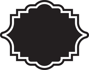 Blank Label and Banner Frame Illustration
