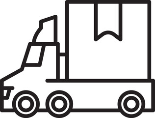 Lorry Truck Line Icon
