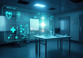 Healthcare medical icons for the modern Health concept in hospital background