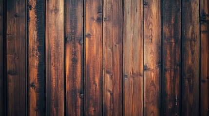 Fototapeta premium Rustic brown wooden plank wall texture ideal for backgrounds in design and architecture projects
