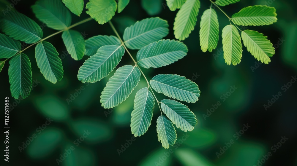 Poster green leaf texture background symbolizing appreciation for nature and a pollution-free environment
