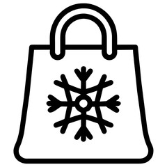 Icon of a Winter Shopping Bag