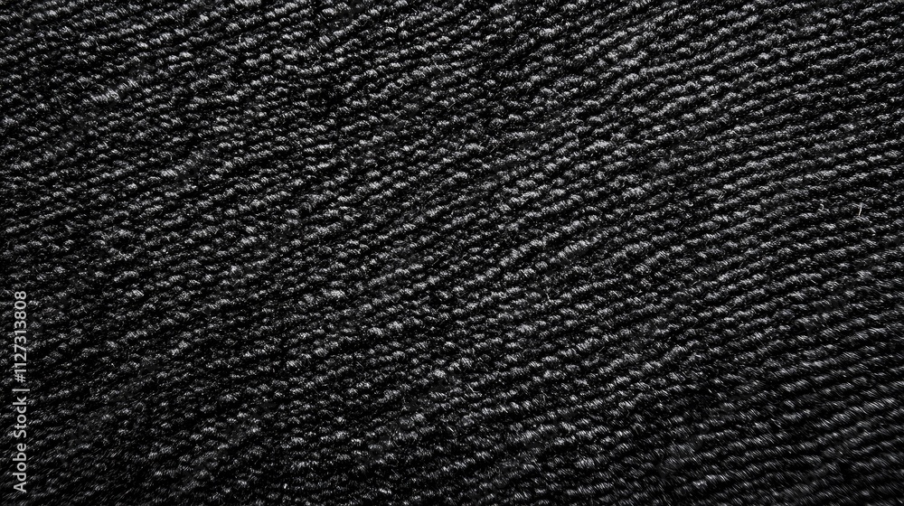 Aufkleber Black woven fabric texture close-up for versatile background use in design and creative projects