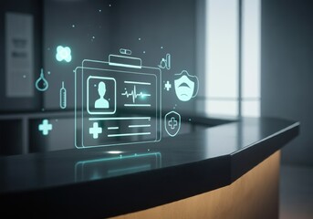 Naklejka premium Healthcare medical icons for the modern Health concept in hospital background